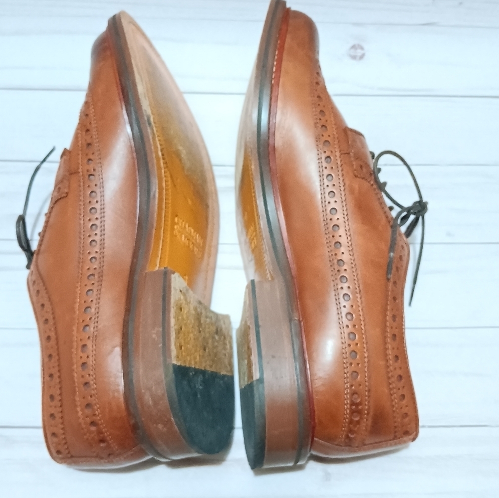 Chapman & Moore Tan Leather Oxford Brogue Mens UK 8/ US9 Preppy Business Casual - Picture 2 of 9